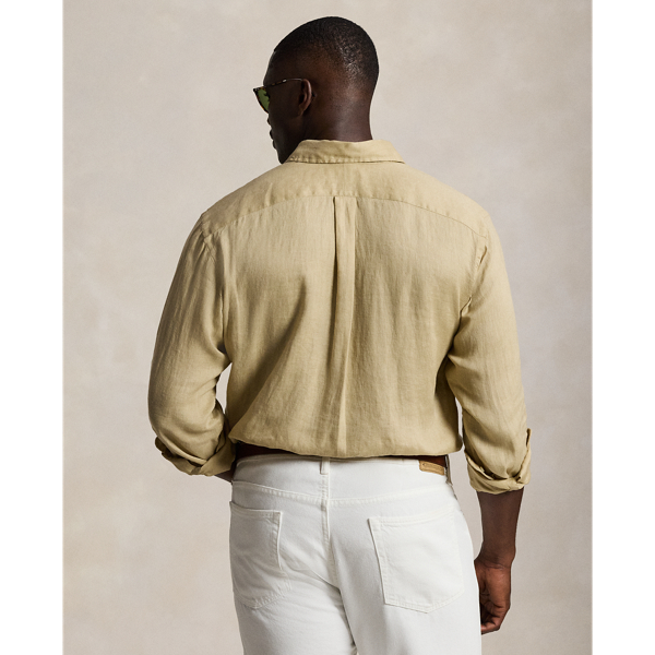Classic Khaki Linen Shirt Big & Tall 5
