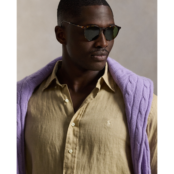 Classic Khaki Linen Shirt Big & Tall 6