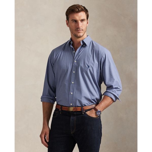 Checked Stretch Poplin Shirt