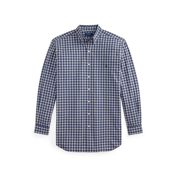 Checked Stretch Poplin Shirt Big & Tall 1