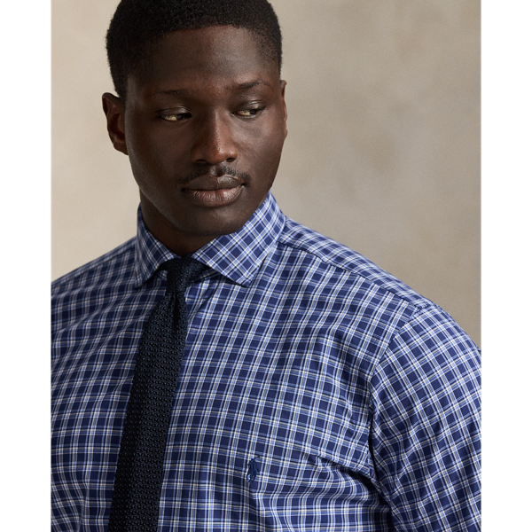 Plaid Stretch Poplin Shirt
