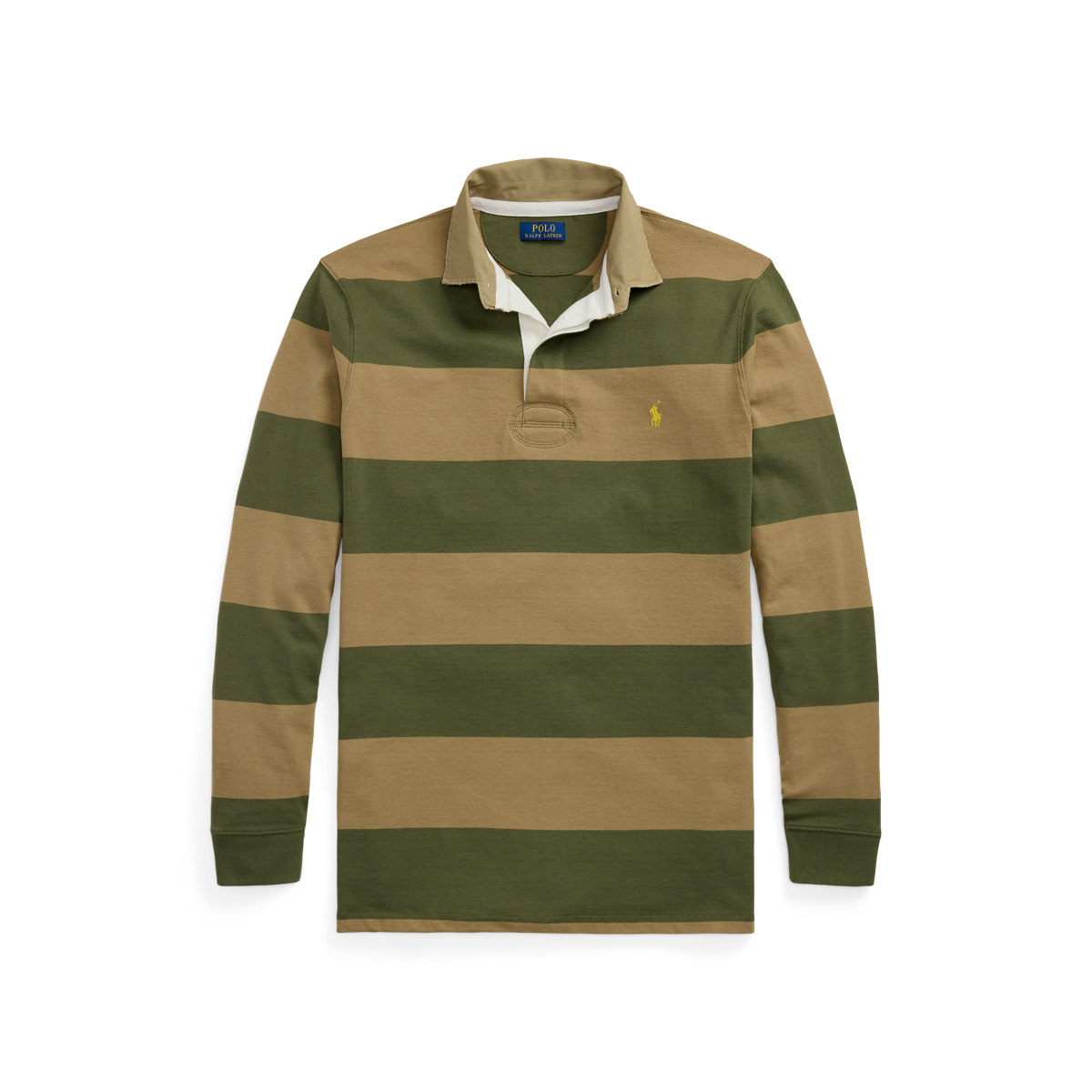 【POLO RALPH LAUREN】CLASSIC KHAKI-COLLAR RUGBYポロシャツ Classic Fit Khaki-Collar Rugby Shirt
