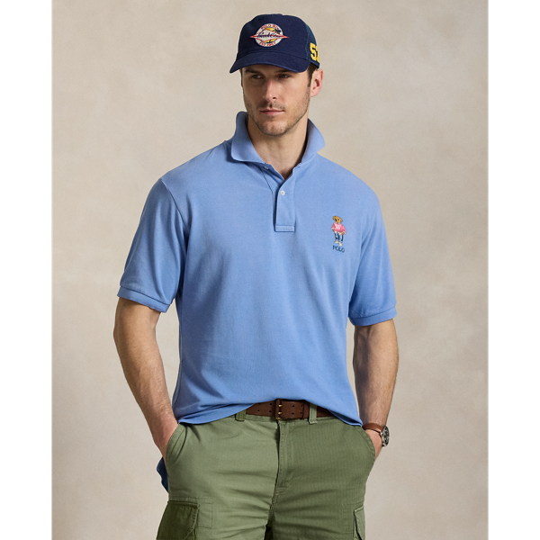 Polo Bear Garment-Dyed Mesh Shirt