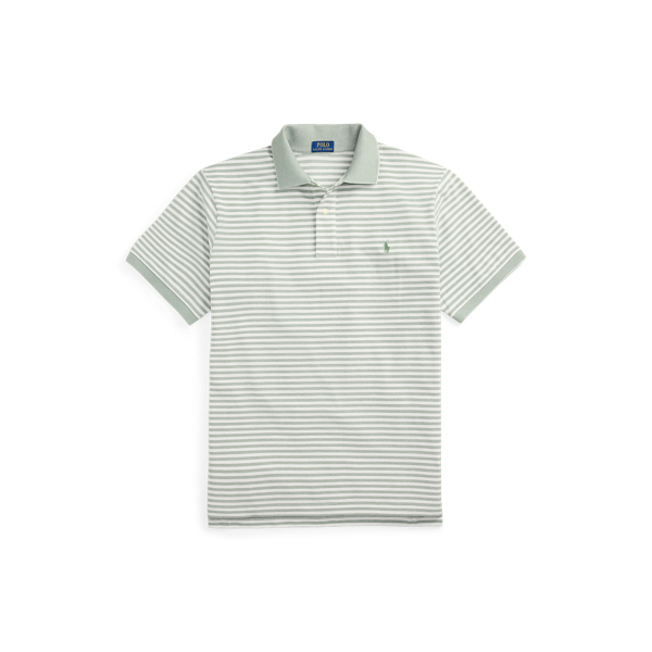 Striped Oxford Mesh Polo Shirt