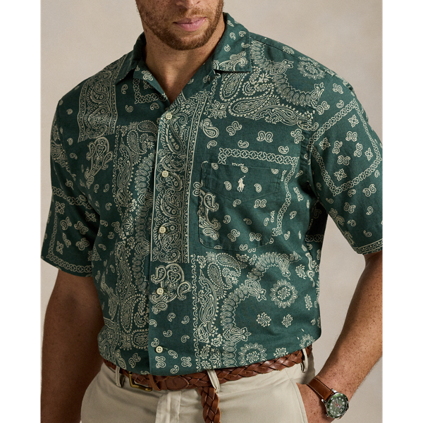 Bandanna-Print Camp Shirt