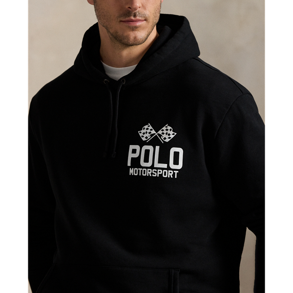 ★★POLO RALPH LAUREN★★ Slub Fleece Graphic SweatshirtGray Slub Fleece Graphic Hoodie