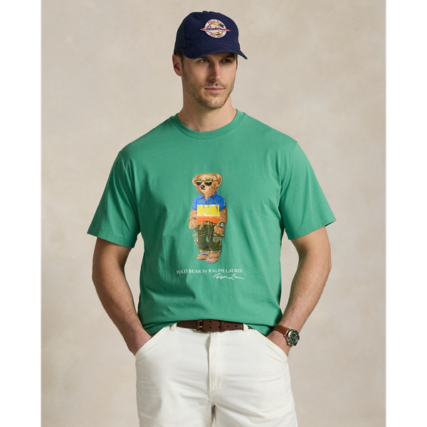 Raft Green Beach Shop Jersey-T-Shirt mit Polo Bear Big & Tall 1