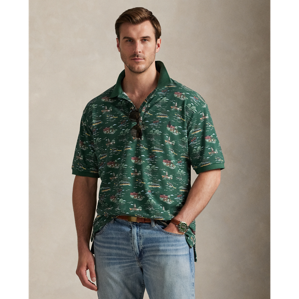 Men's Green Camisa Polo Ralph Lauren Classic Fit Utility Para