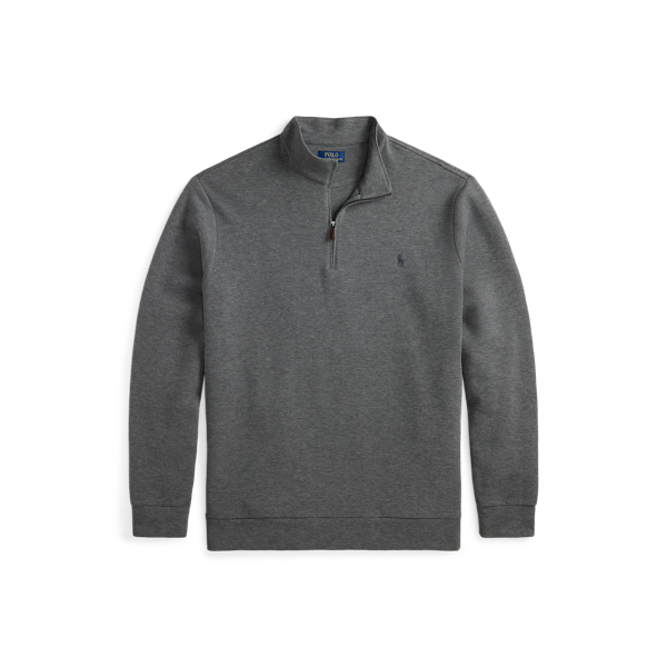 Double-Knit Mesh Quarter-Zip Pullover