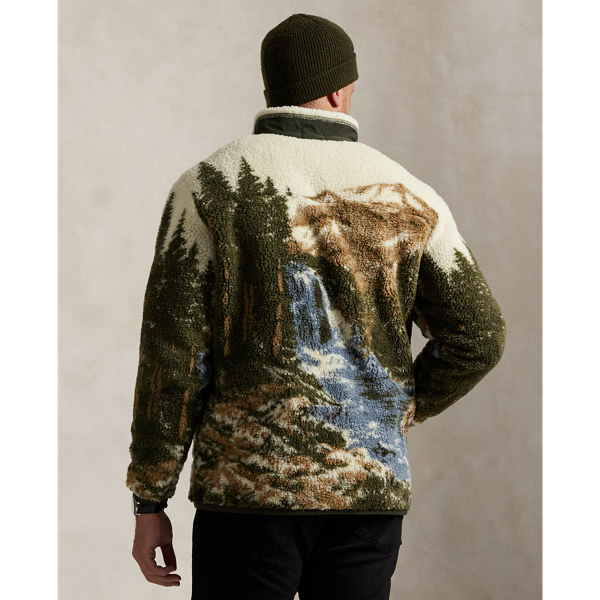Pile Fleece Graphic Jacket