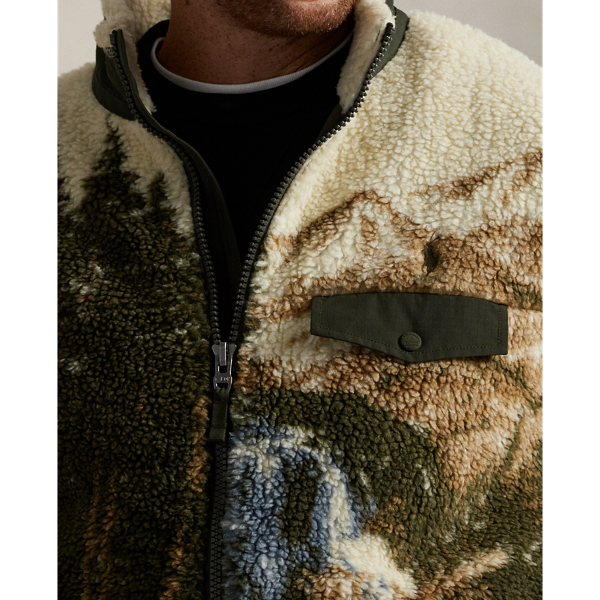 Pile Fleece Graphic Jacket
