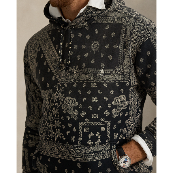 Bandanna-Print Fleece Hoodie