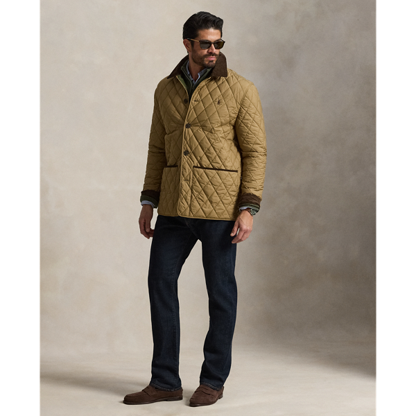 Honey Brown The Beaton Quilted Barn Coat Big & Tall 4