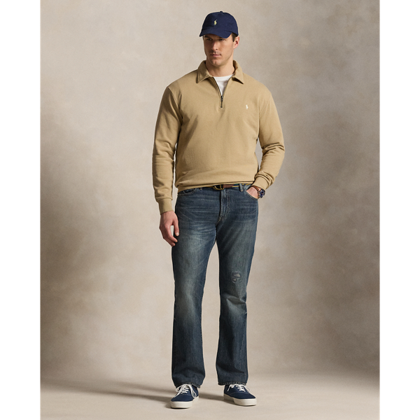 Vintage Khaki Loopback Fleece Quarter-Zip Sweatshirt Big & Tall 4