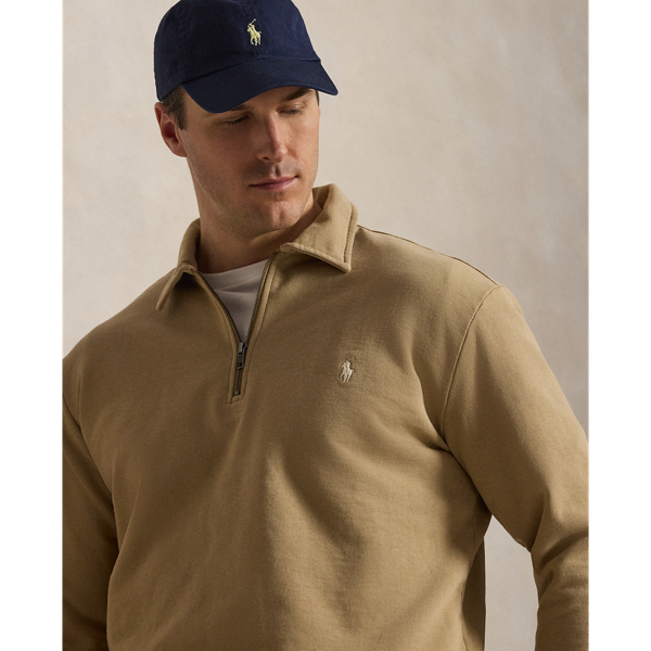 Vintage Khaki Loopback Fleece Quarter-Zip Sweatshirt Big & Tall 6
