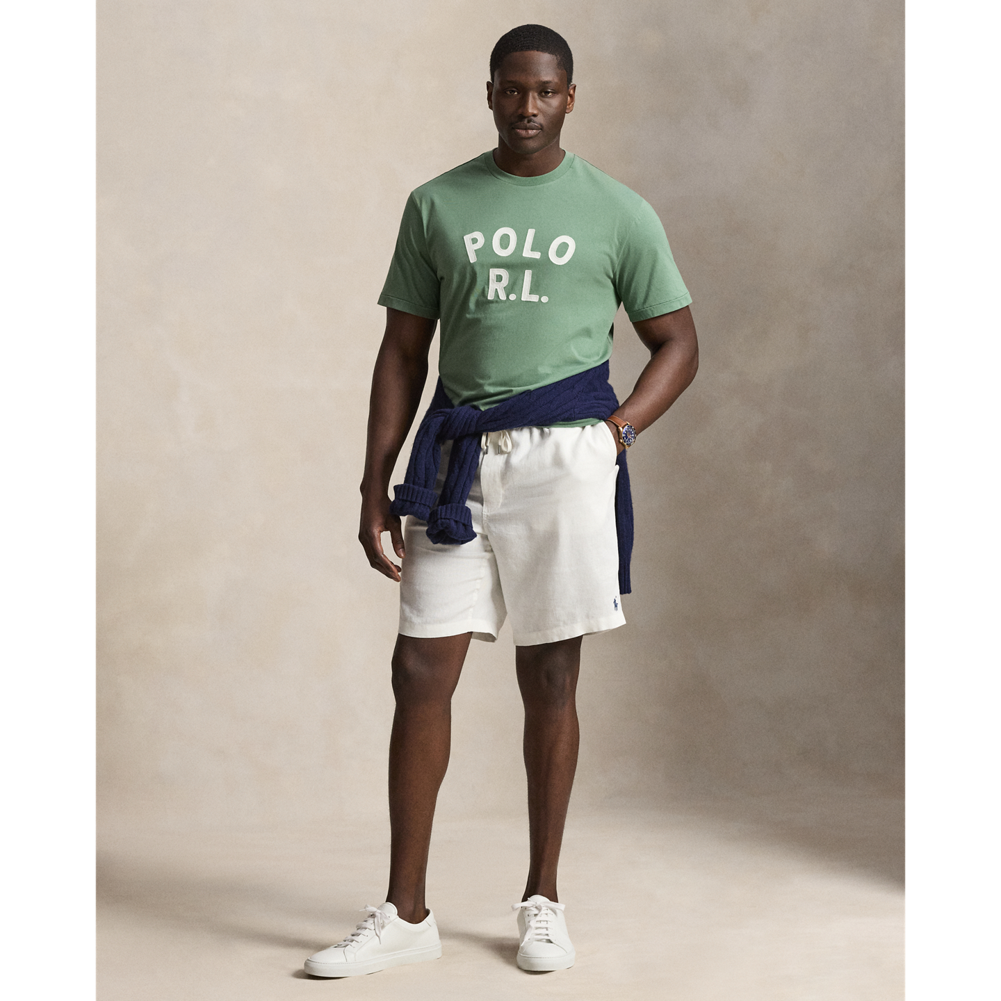 Мужская футболка Ralph Lauren Logo Jersey, цвет: Fatigue — фото 1