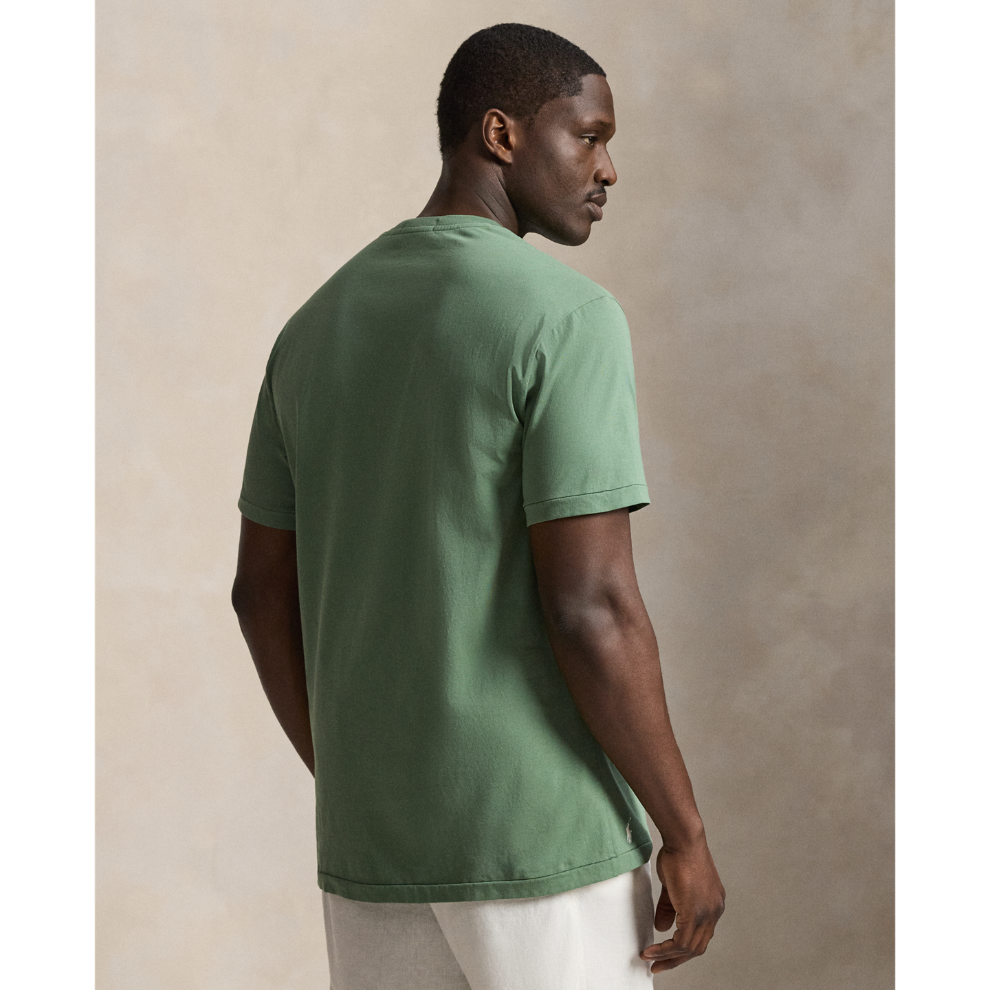 Мужская футболка Ralph Lauren Logo Jersey, цвет: Fatigue — фото 2