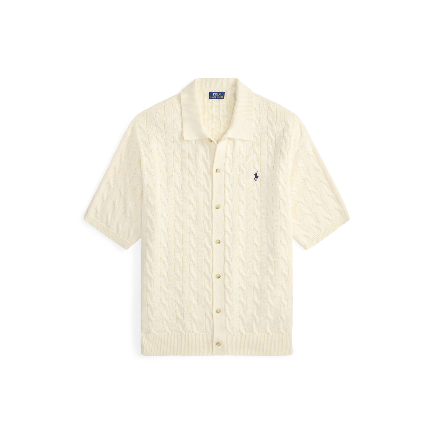 Мужской свитер Ralph Lauren Relaxed Fit Cable-Knit Cotton, цвет: Кремовый — фото 5