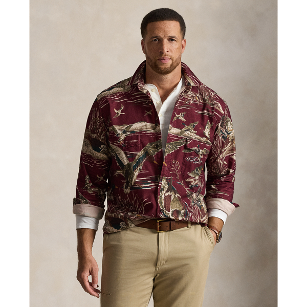 Duck-Print Sateen Workshirt