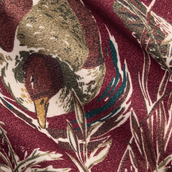 Duck-Print Sateen Workshirt