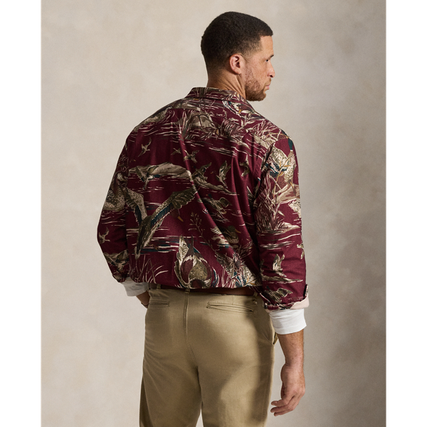Duck-Print Sateen Workshirt