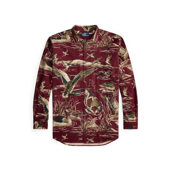 Duck-Print Sateen Workshirt