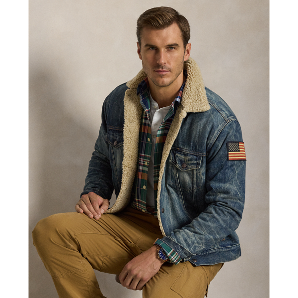 Fleece-Lined Denim Trucker Jacket