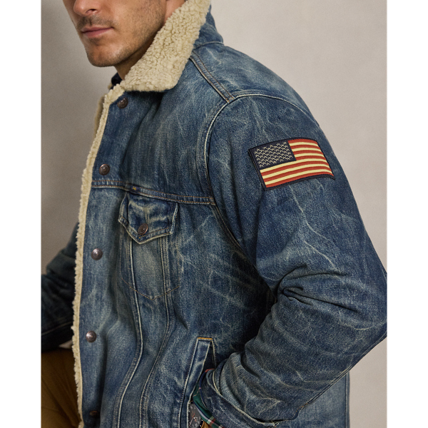 Fleece-Lined Denim Trucker Jacket