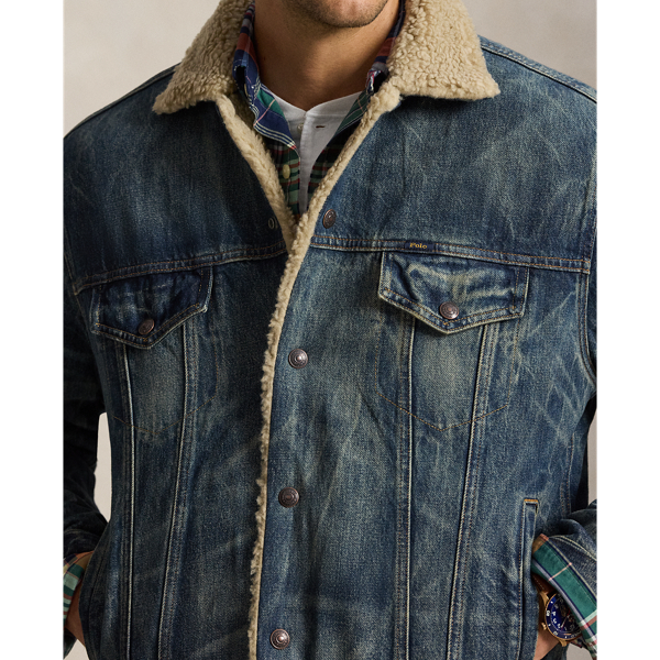 Fleece-Lined Denim Trucker Jacket