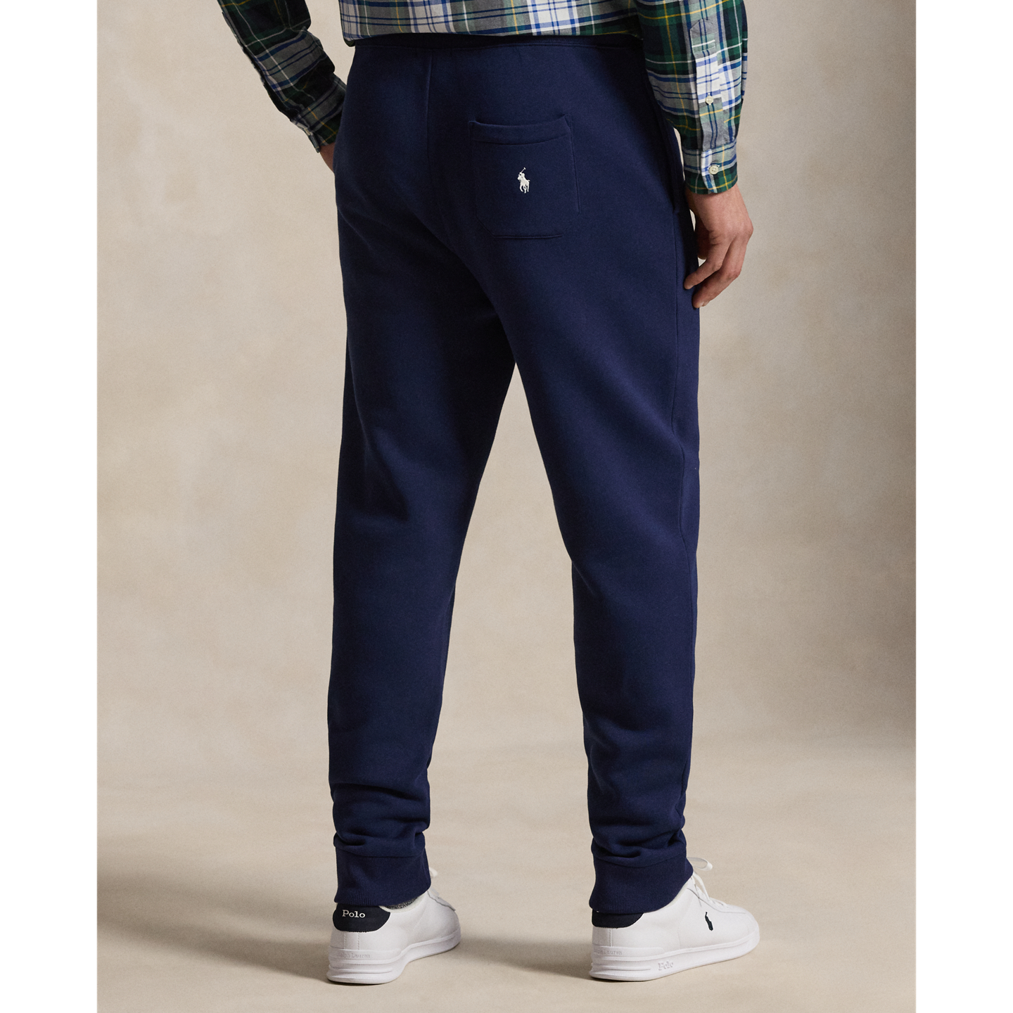 Мужские брюки Ralph Lauren Logo Fleece Jogger, цвет: Тёмно-синий — фото 2