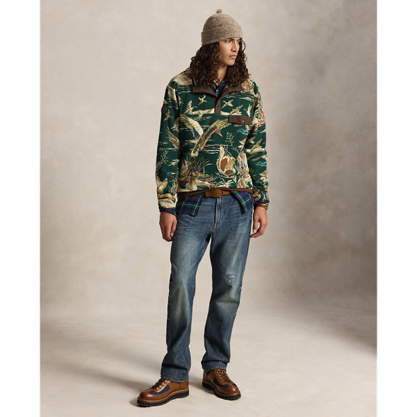 Duck Pond Scenic Duck-Print Brushed Fleece Pullover Big & Tall 4