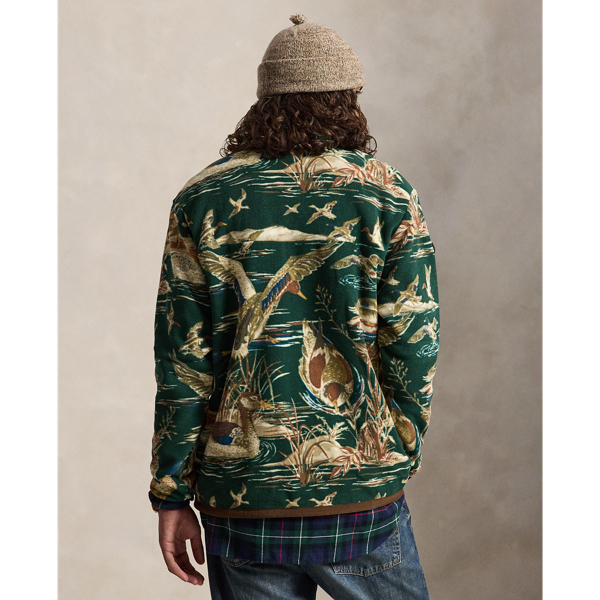 Duck Pond Scenic Duck-Print Brushed Fleece Pullover Big & Tall 5