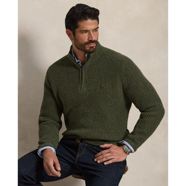 Waffle-Knit Wool-Cotton Jumper