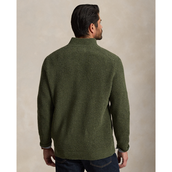 Waffle-Knit Wool-Cotton Jumper