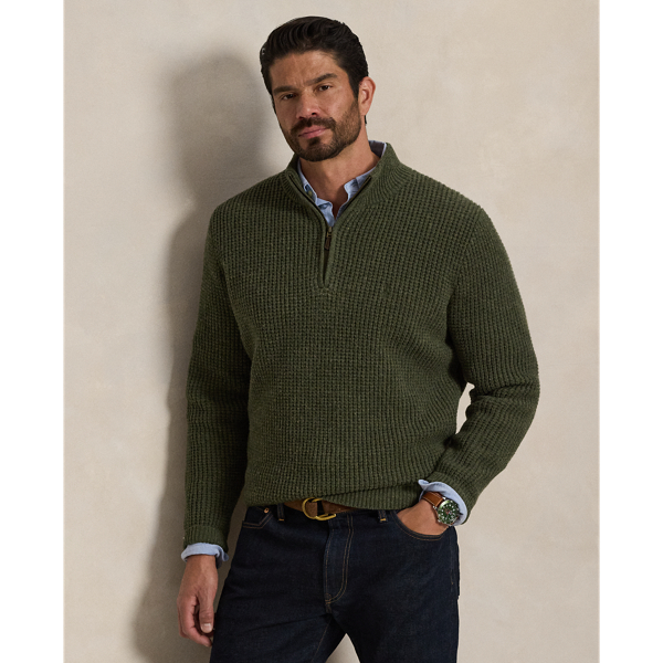 Waffle-Knit Wool-Cotton Jumper