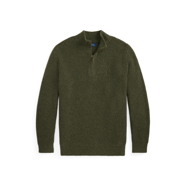 Waffle-Knit Wool-Cotton Jumper