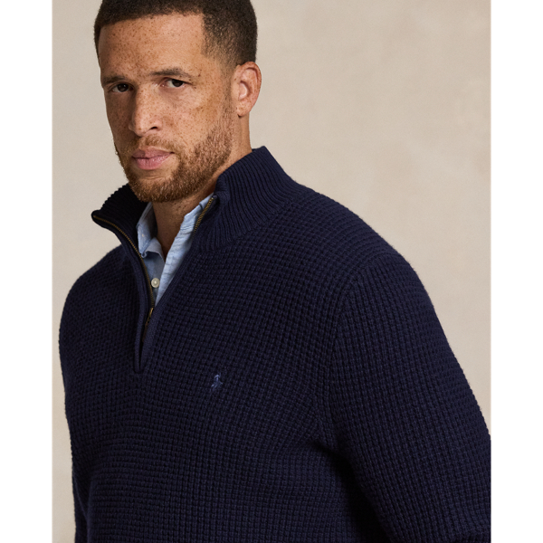 Maglia in lana e cotone a nido d'ape