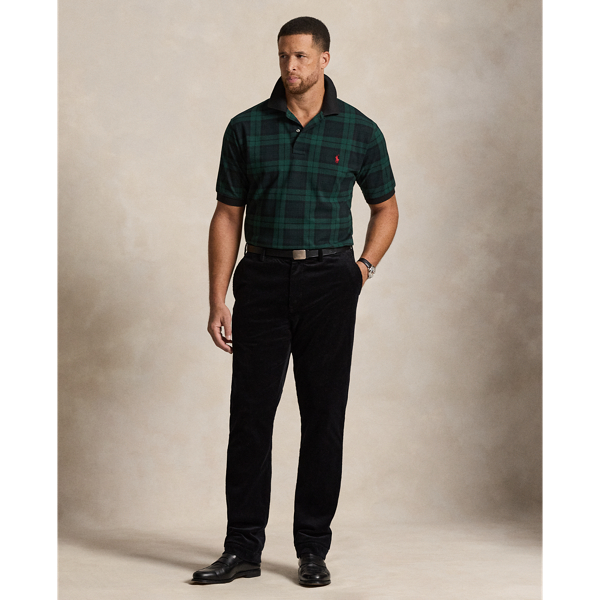 Plaid Mesh Polo Shirt