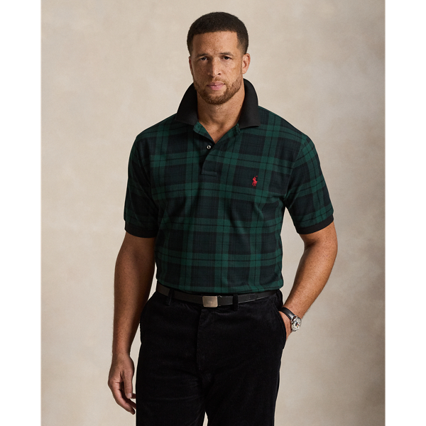 Plaid Mesh Polo Shirt