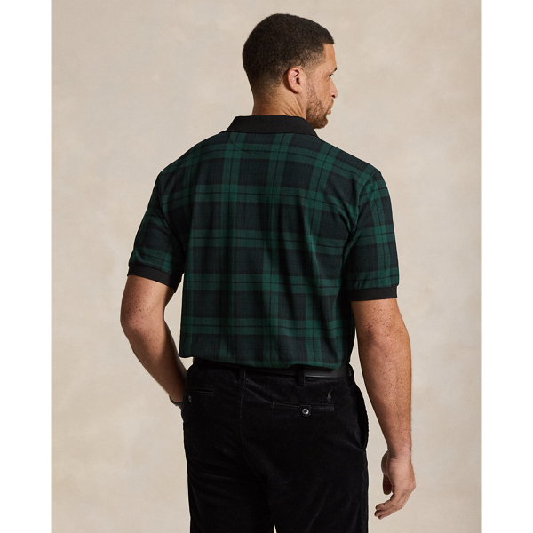 Plaid Mesh Polo Shirt