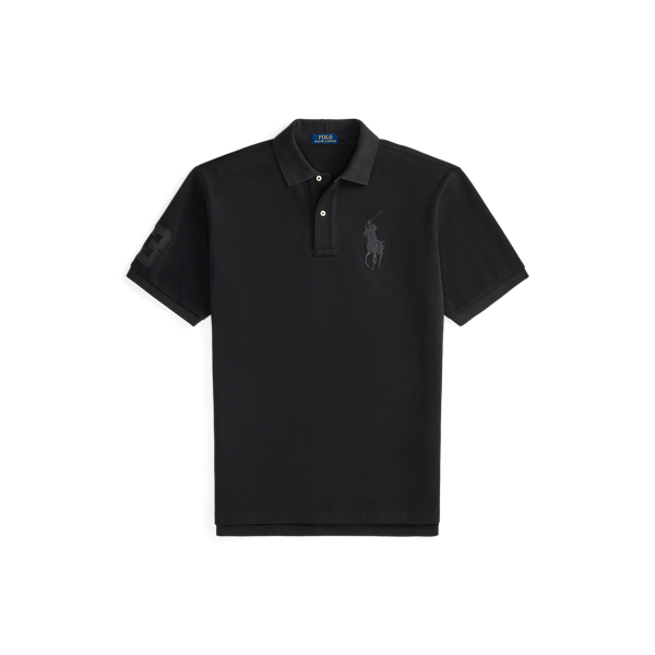 Polo Black Big Pony Mesh Polo Shirt Big & Tall 2