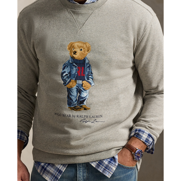 Loft Heather Polo Bear Fleece Sweatshirt Big & Tall 6