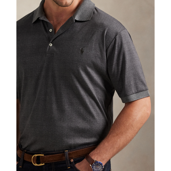 Glen Plaid Soft Cotton Polo Shirt
