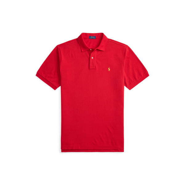 Riviera-Print Mesh Polo Shirt