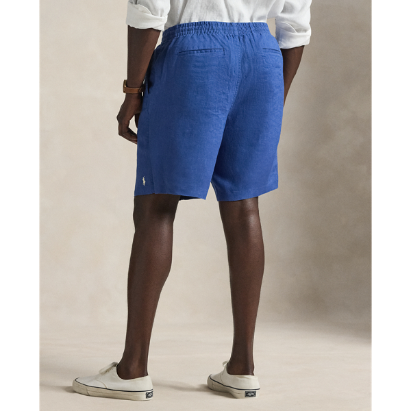 Dusty Azure Polo Prepster Linen Short Big & Tall 5