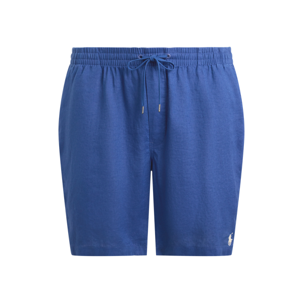Dusty Azure Polo Prepster Linen Short Big & Tall 2