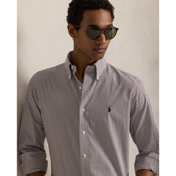Custom Fit Striped Poplin Shirt