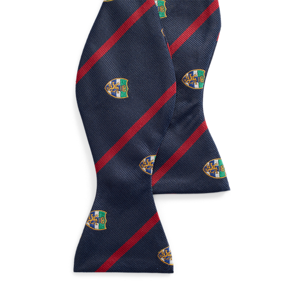 Striped Silk Repp Club Bow Tie