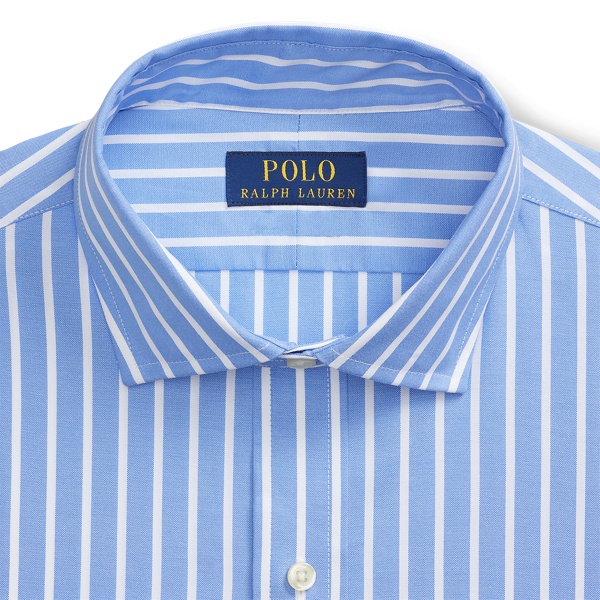 Gestreiftes Custom-Fit Oxfordhemd Polo Ralph Lauren in Blau/Wei&szlig; 2