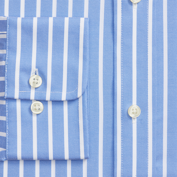 Gestreiftes Custom-Fit Oxfordhemd Polo Ralph Lauren in Blau/Wei&szlig; 3